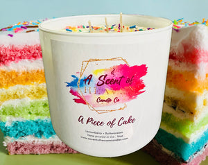 A Peice Of Cake | A piece of cake| Celebration Candle| Home decor Candle | Candles | Lemon Cake Candle | Buttercream Cake Candle|Dessert Candle