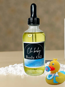 Oh Baby! Body Oil - Face and Body Oil 4oz | Body Moisturizer | Moisturizer Oil | Hydrating Body Oil | Hydrating Face Oil | Body Oil to reduce wrinkles