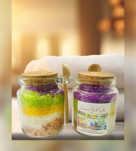 Aromatic Bath Salts 8oz | Spa Gift| Gift for her | Stocking Stuffer Gift | Detoxing Bath Salts | Refreshing Bath Salt | Lavender Bath Salt