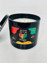 Load image into Gallery viewer, Juneteeth Freedom Day Candle | Juneteeth Candle | Freedom Day Candle | Equality Candle | Respect Candle | Handmade Candle | Love for all
