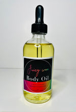 Load image into Gallery viewer, Juicy Woo Body Oil - Face and Body Oil 4oz | Body Moisturizer | Moisturizer Oil | Hydrating Body Oil | Hydrating Face Oil | Body Oil to reduce wrinkles
